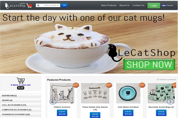 LeCatshop - Myrtle Beach Website Design