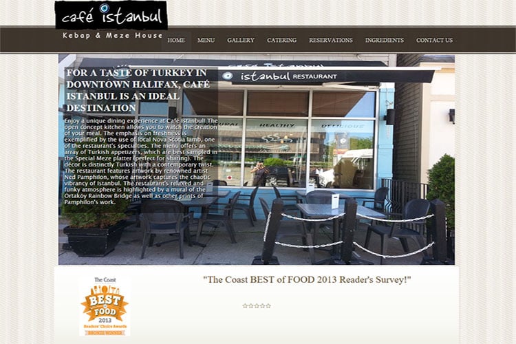 Cafe Istanbul - Myrtle Beach Website Design