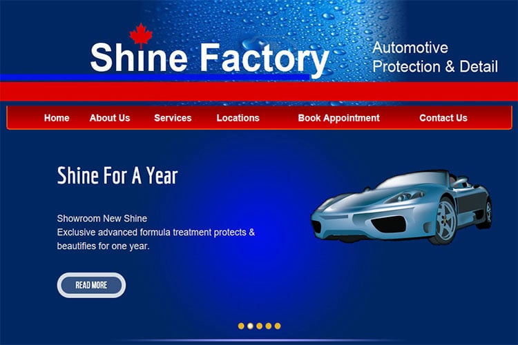 Shine Factory - Myrtle Beach Website Design