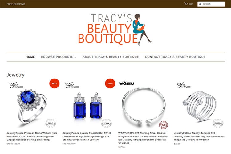 Tracy's Boutique - Myrtle Beach Website Design